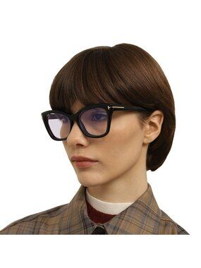 NEW TOM FORD EYEGLASSES TF5909 001 CAT EYE BLACK WOMEN FT5909 001 EYEWEAR